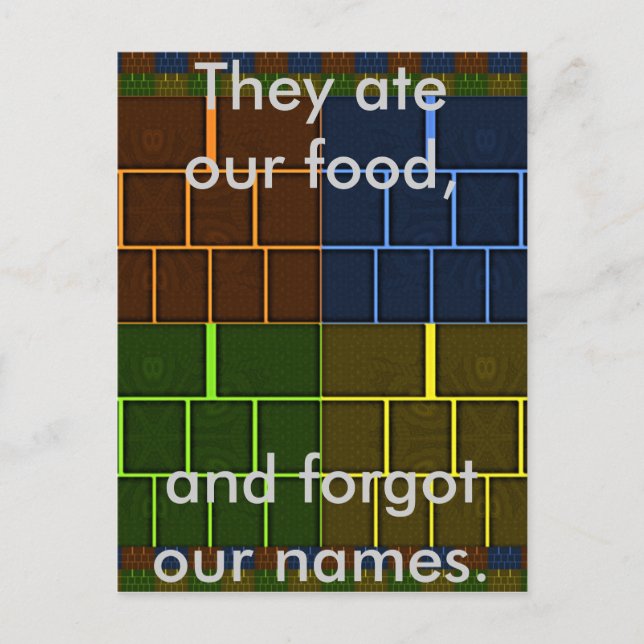 Cartão Postal Design geométrica maravilhosa da cor do arco-íris (Frente)