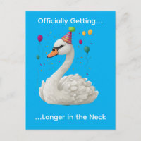 Design Gráfico de Aniversário de Cisne Engraçado e