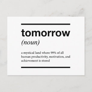 Cartão Postal Design Inspirador Amanhã