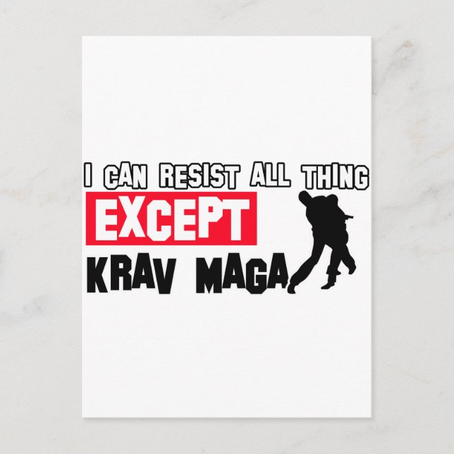 Cartão Postal design marcial krav maga (Frente)