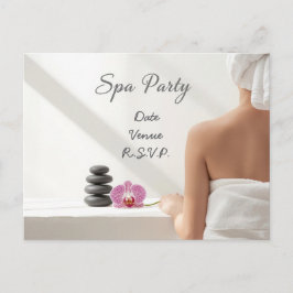Cartão Postal Design Minimalista de Bem-Estar para Festa de Spa