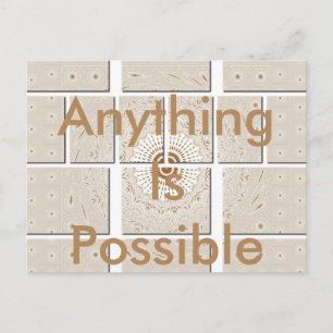 Cartão Postal Design minúsculo neutro de bege geométrico