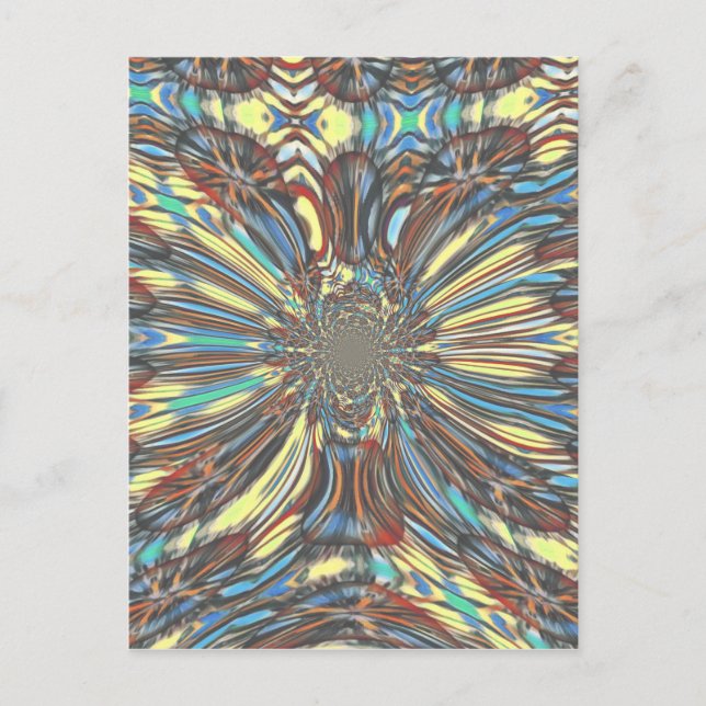 Cartão Postal Design óptico Pop de arte urbana africana Edgy (Frente)