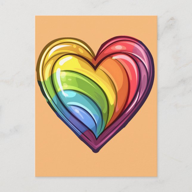 Cartão Postal design orgulho gay (Frente)