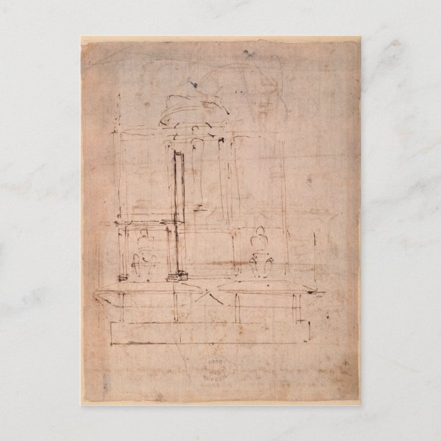 Cartão Postal Design para o túmulo do Papa Júlio II (Frente)