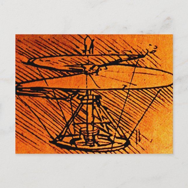 Cartão Postal Design Para Um Helicóptero (Frente)