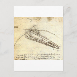 Cartão Postal Design para uma Máquina Voadora por Leonardo Da V