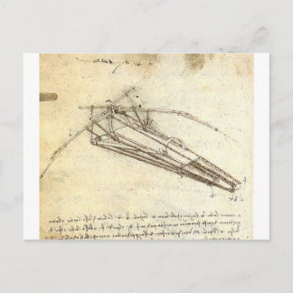 Cartão Postal Design para uma Máquina Voadora por Leonardo Da Vi