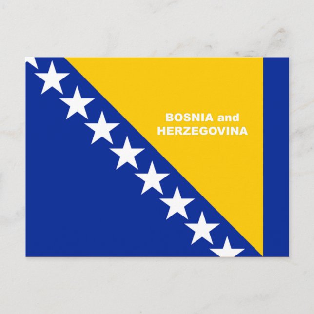 Cartão Postal Design personalizado de bandeira da Bósnia-Herzego (Frente)