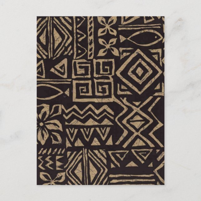 Cartão postal Design polinésio (Frente)