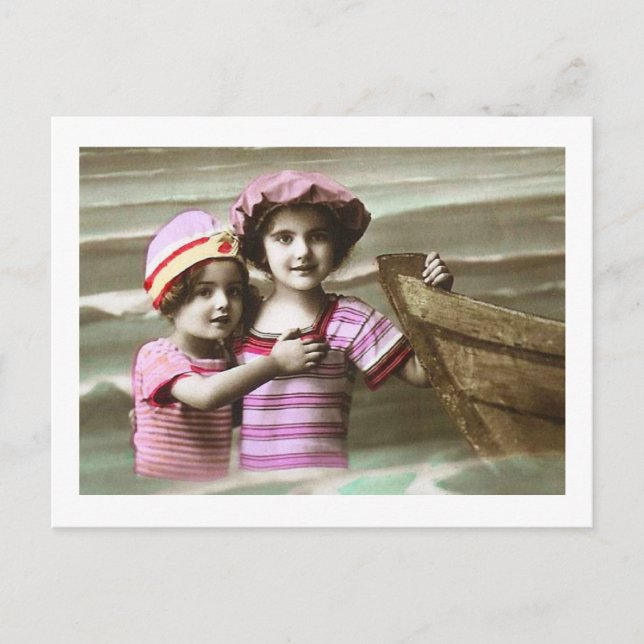 Cartão Postal Design postal francês antigo querido (Frente)