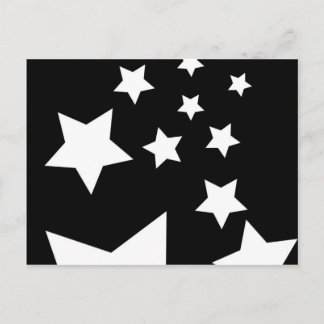Cartão Postal Design preto e branco divertido