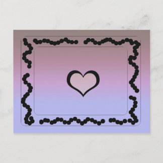 Cartão Postal Design Preto e Roxo Elegante