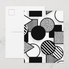 Cartão Postal Design preto minimalista III