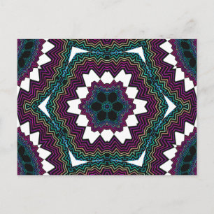 Cartão Postal Design radial psicodélico: