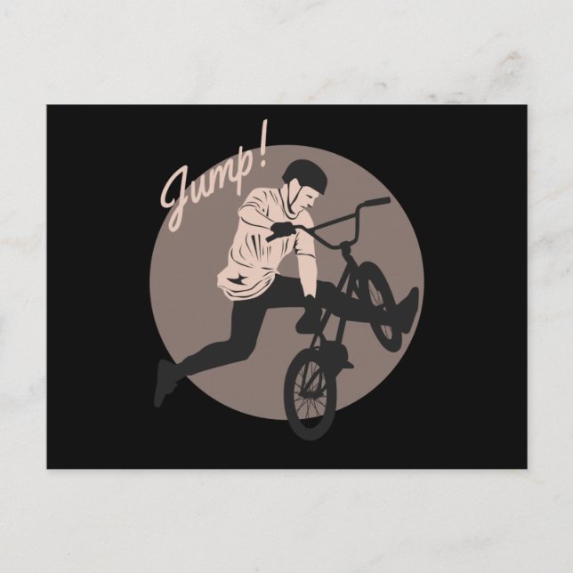 Cartão Postal Design Retro Ciclista - Salto (Frente)