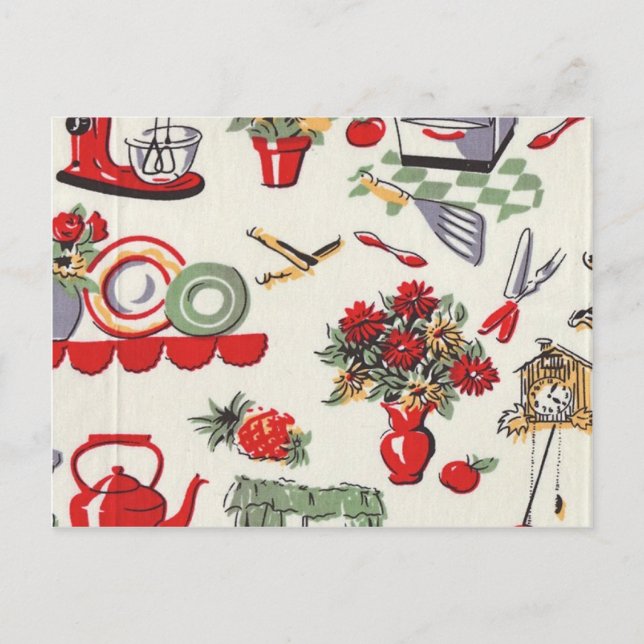 Cartão Postal design retro dos anos 50 (Frente)