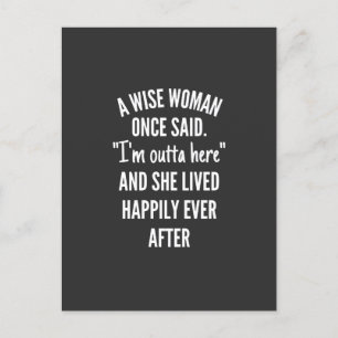 Cartão Postal Design sem título Uma mulher esperta disse que est