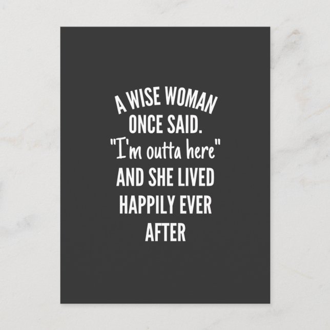 Cartão Postal Design sem título Uma mulher esperta disse que est (Frente)