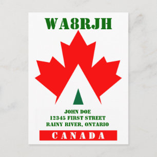 Cartão Postal Design seu próprio Sapo de operador de rádio HAM Q