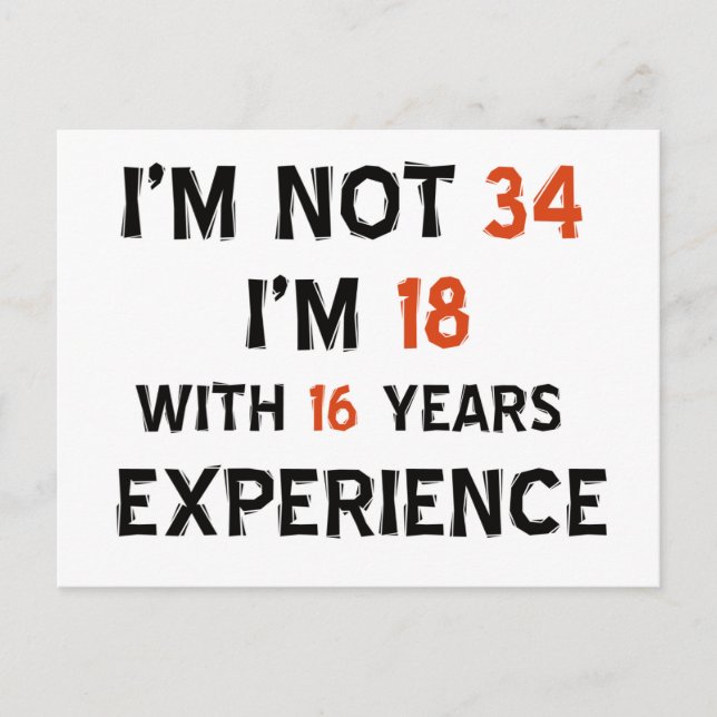 Cartão Postal designs de 34 anos (Frente)