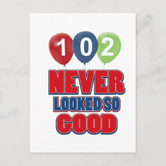 Cartão Postal designs de aniversário de 102 anos
