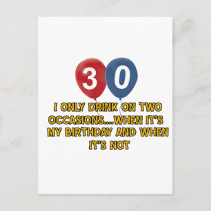 Cartão Postal designs de aniversário de 30 anos