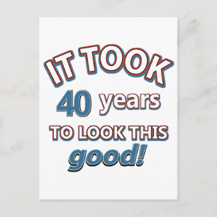 Cartão Postal designs de aniversário de 40 anos