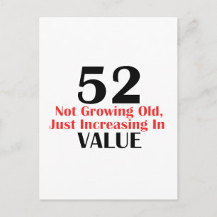 Cartão Postal designs de aniversário de 52 anos