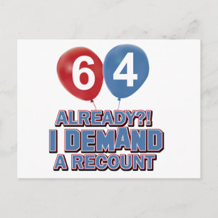 Cartão Postal designs de aniversário de 64 anos