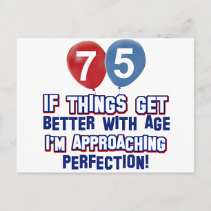 Cartão Postal designs de aniversário de 75 anos