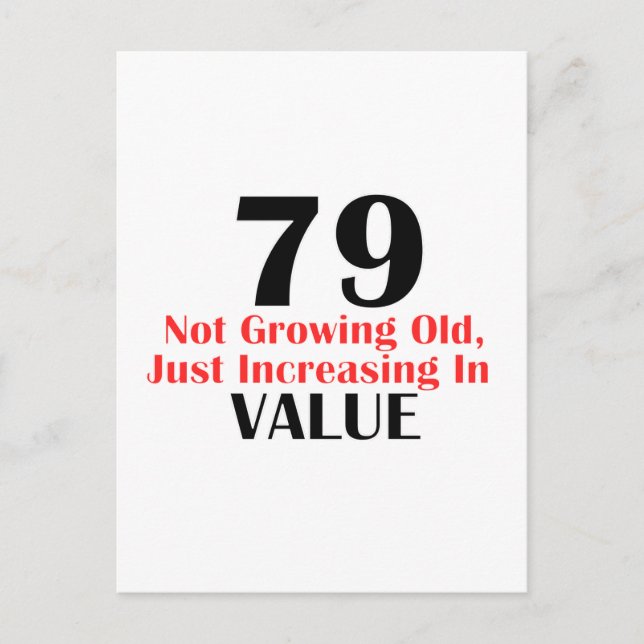 Cartão Postal designs de aniversário de 79 anos (Frente)