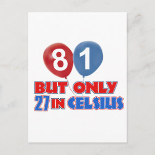 Cartão Postal designs de aniversário de 81 ruas