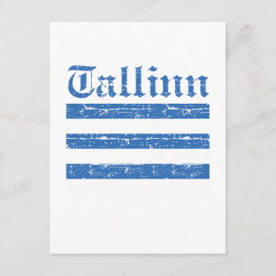 Cartão Postal designs de bandeira da cidade de Tallin legal