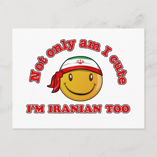 Cartão Postal Designs de bandeira do Irã (Frente)
