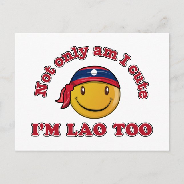 Cartão Postal Designs de bandeira do Laos (Frente)