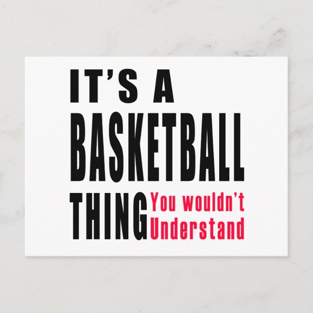 Cartão Postal Designs de basquete (Frente)