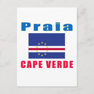 Cartão Postal Designs de capital da Praia de Cabo Verde