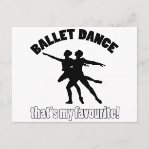 Cartão Postal designs de dança de balé