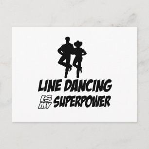 Cartão Postal designs DE DANÇA DE LINHA legal