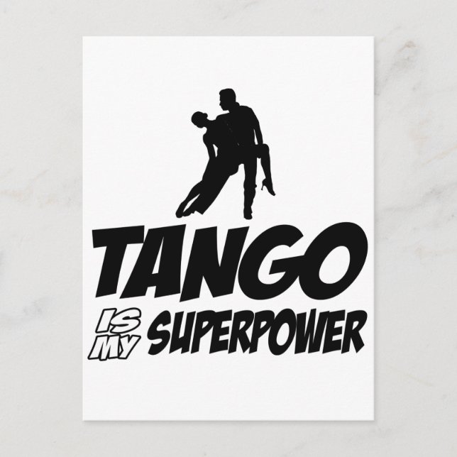 Cartão Postal Designs de dança Tango (Frente)