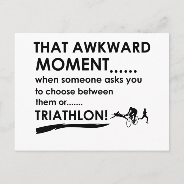 Cartão Postal Designs de esporte Triathlon (Frente)