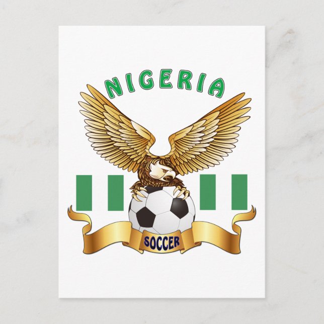 Cartão Postal Designs de futebol da Nigéria (Frente)