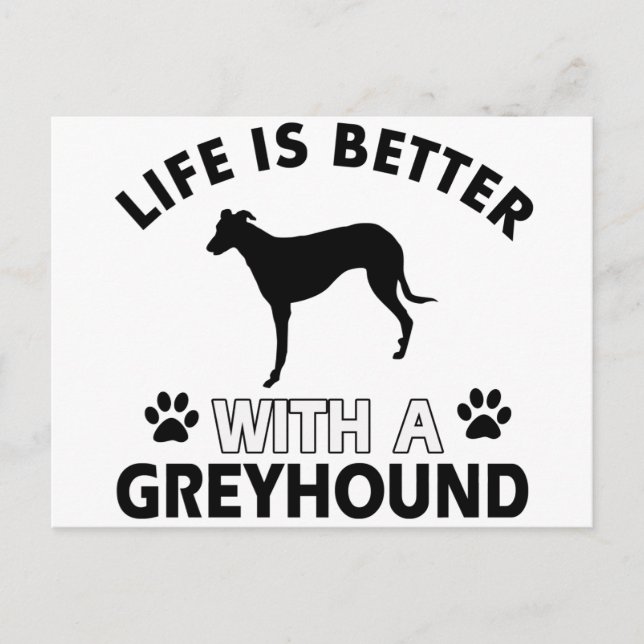 Cartão Postal Designs de Greyhound (Frente)