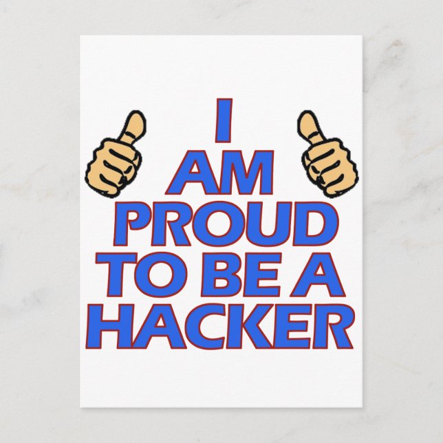 Cartão Postal designs de hackers legal (Frente)