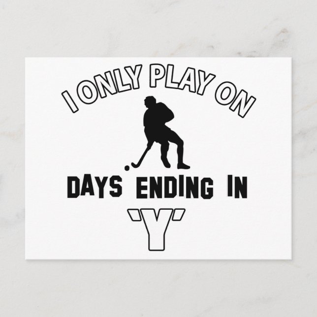 Cartão Postal Designs de hóquei (Frente)