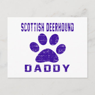 Cartão Postal Designs de presentes do Pai de Deerhound escocês