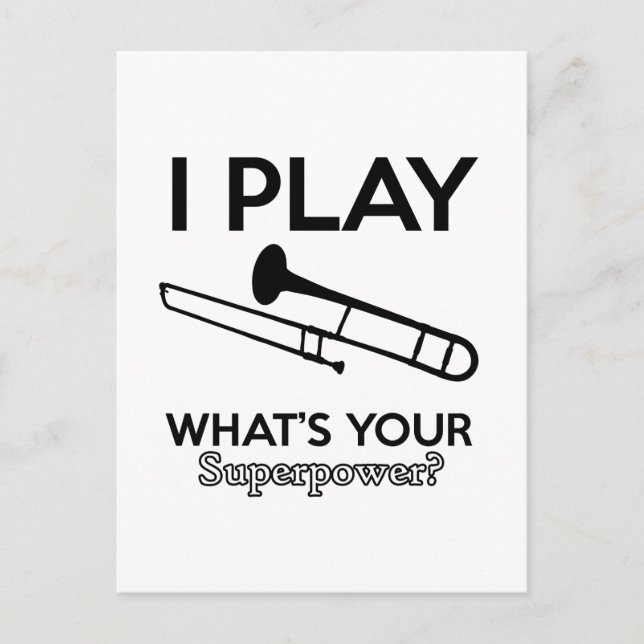 Cartão Postal designs de trombone (Frente)