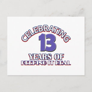Cartão Postal Designs engraçados de 13