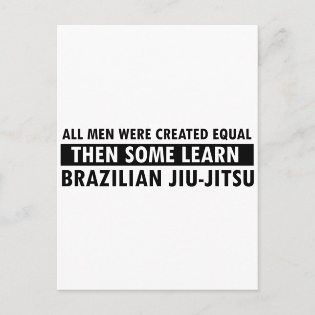 Cartão Postal Designs Jiu-Jitsu brasileiros (Frente)